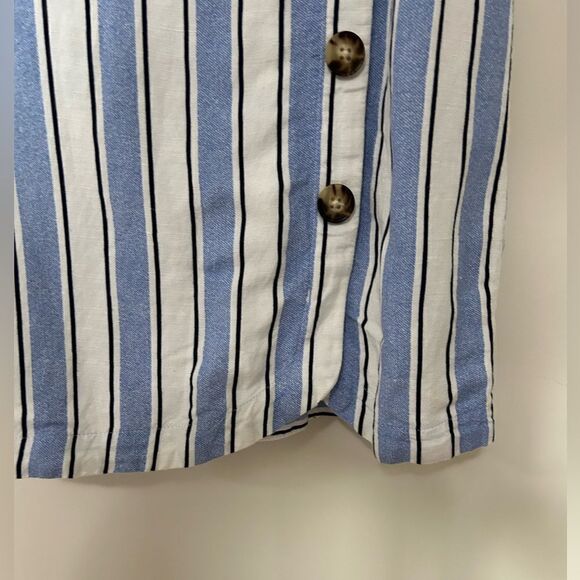 New Express Stripped Linen Dress - Picture 3 of 9